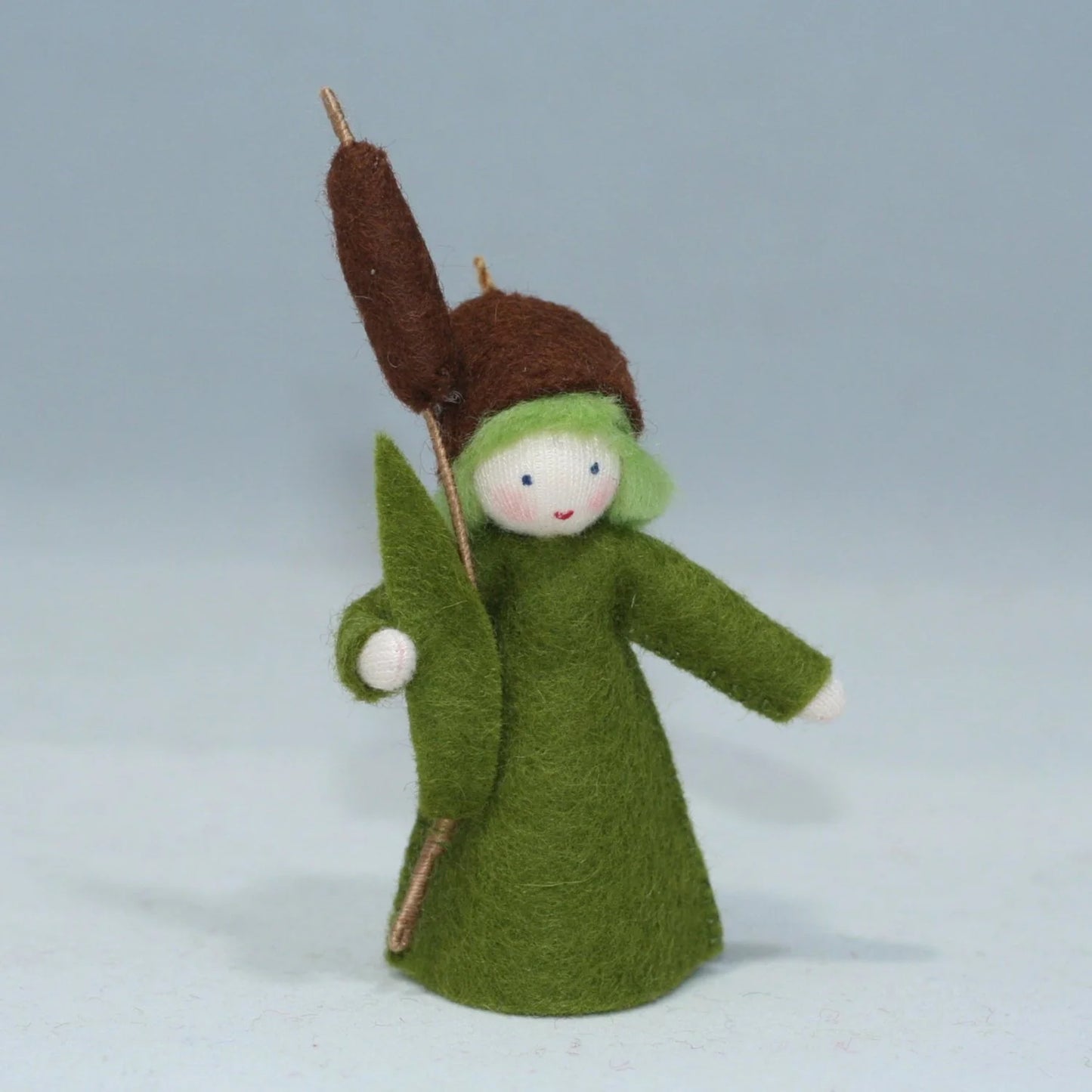 Ambrosius Cattail Fairy  | 3" Miniature Standing Doll