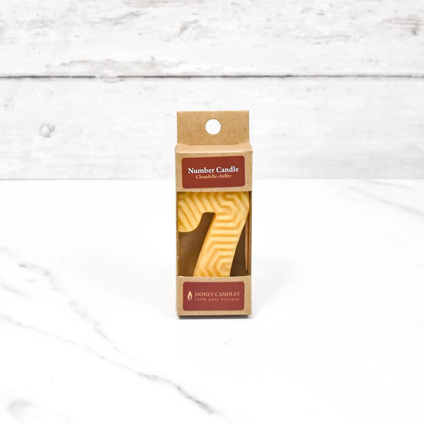 Honey Candles Number 7 Natural Beeswax Party Candle