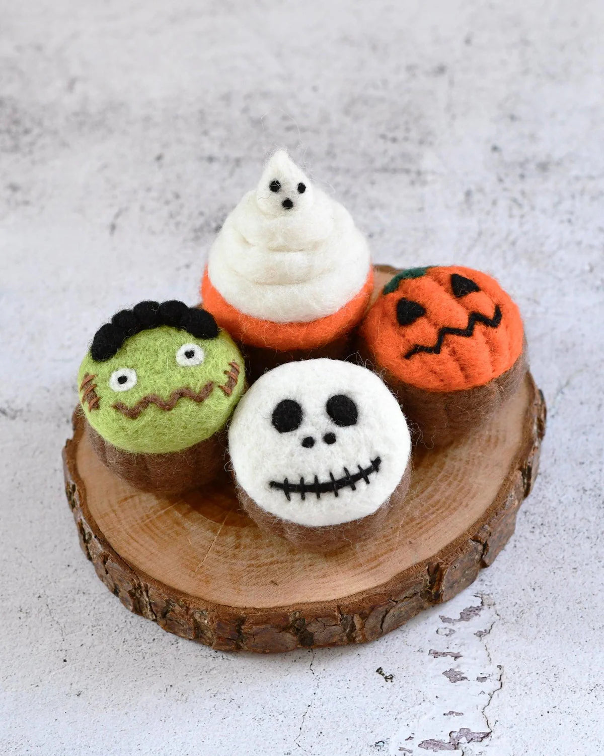 Felt Halloween Spooky Fun Cupcakes