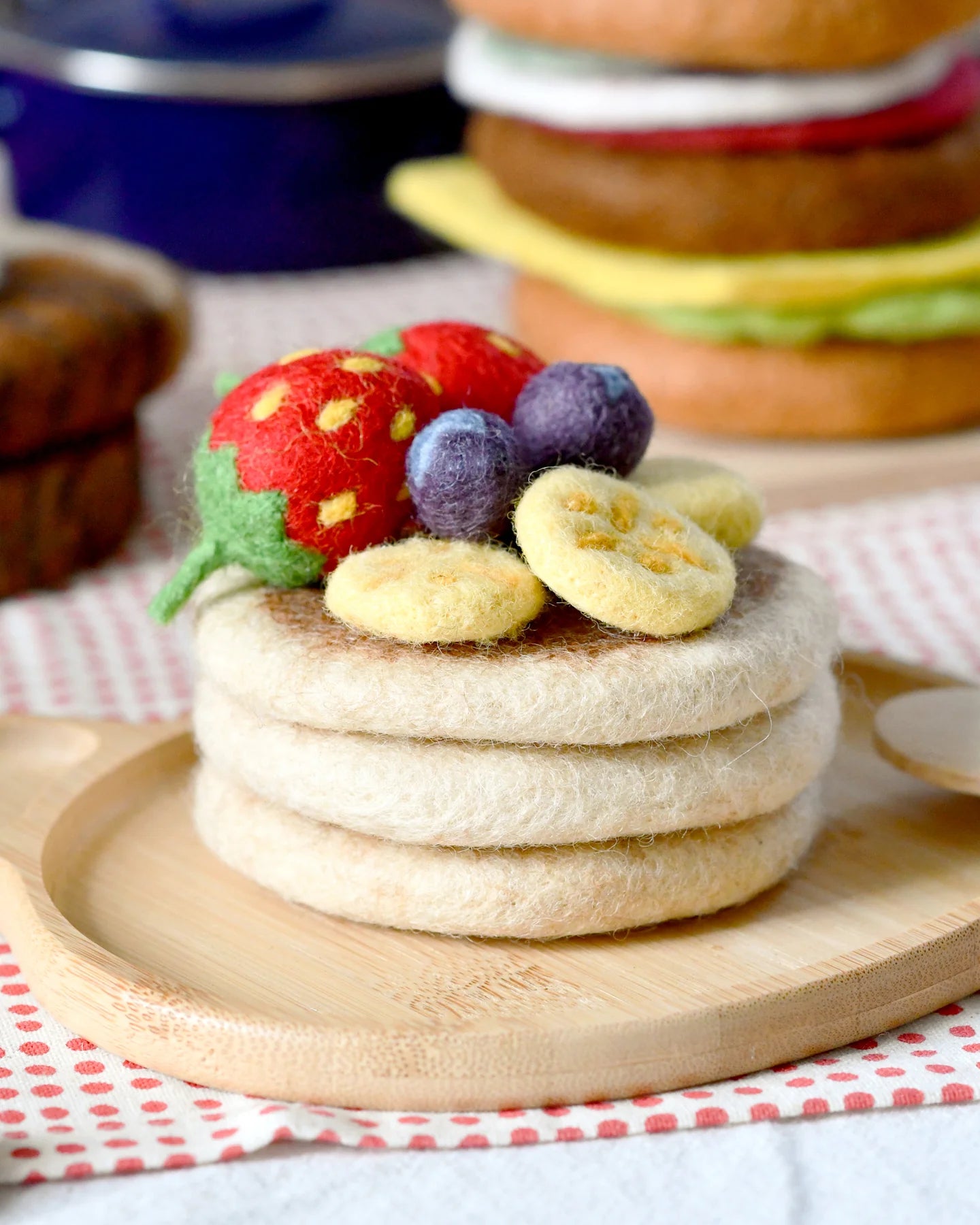 Tara Treasures Felt Pancake Stack Play Food Set