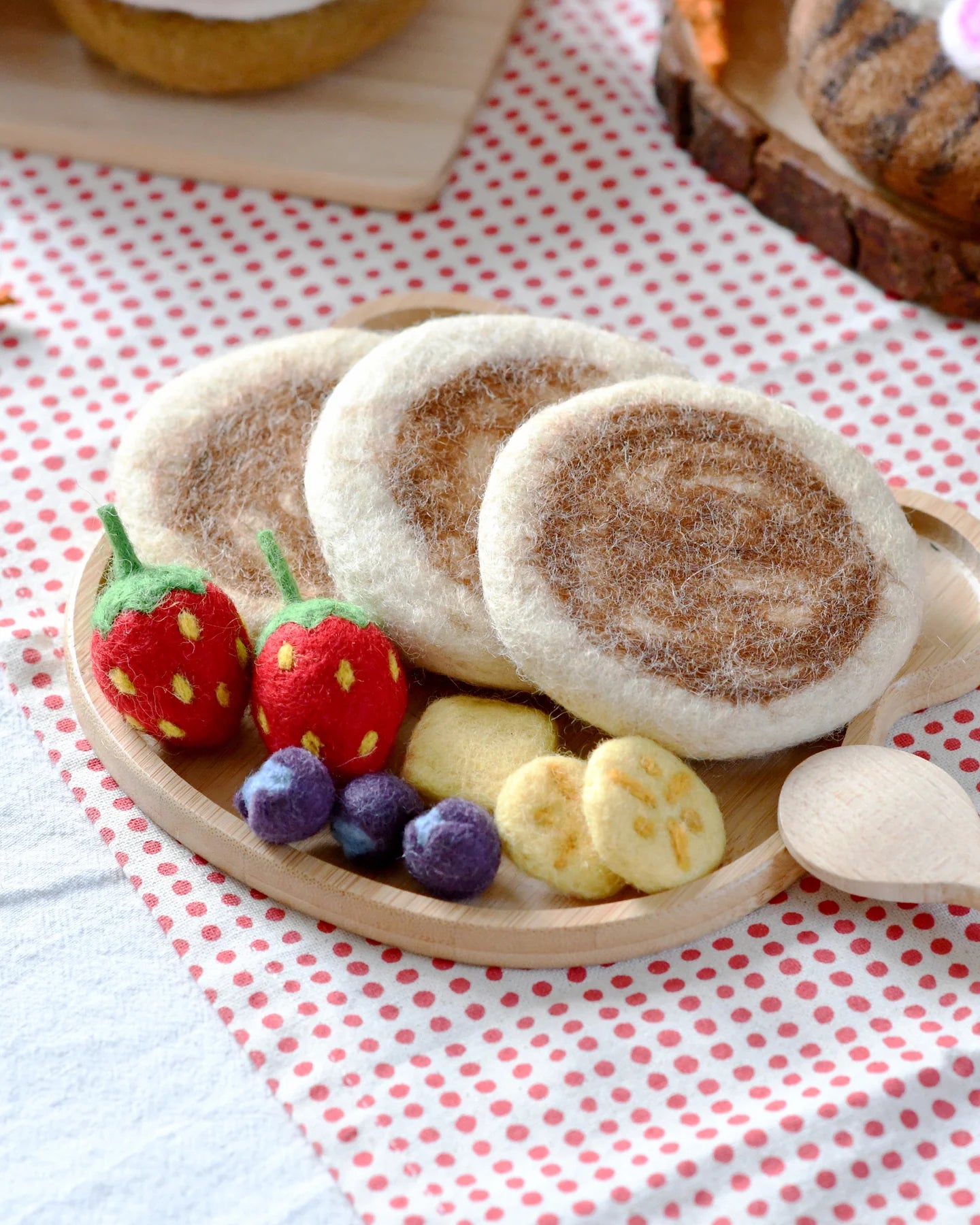 Tara Treasures Felt Pancake Stack Play Food Set