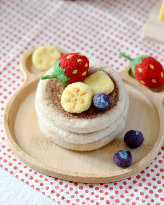 Tara Treasures Felt Pancake Stack Play Food Set