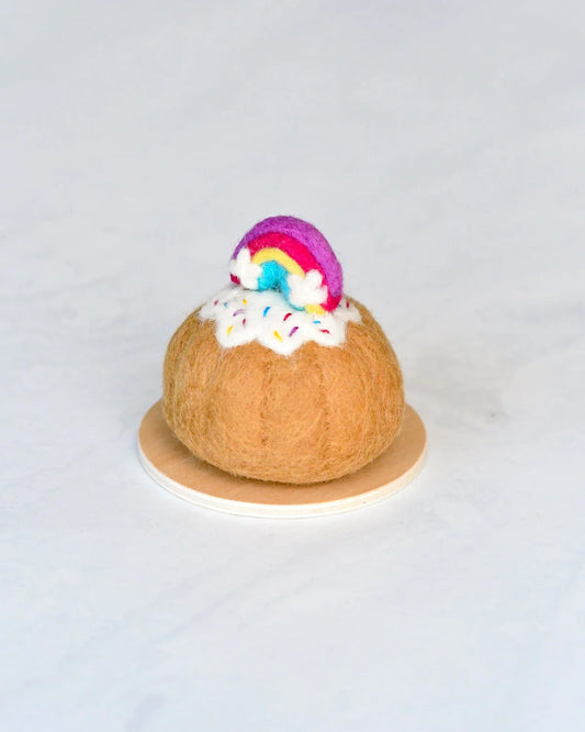 Felt Rainbow Bundt Cake with Icing