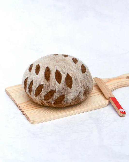 Felt Sourdough Bread with Leaf Cut