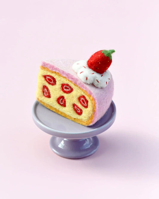 Felt Strawberry Torte Slice