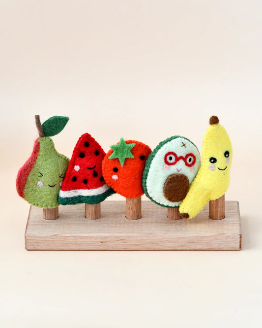 Felt Fruits Finger Puppets Set