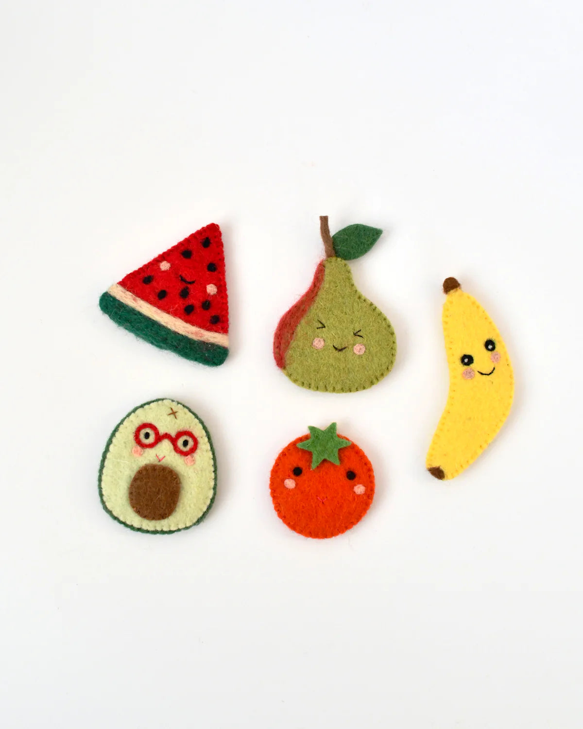 Felt Fruits Finger Puppets Set