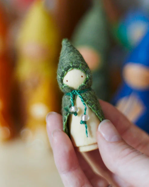 Wonderheart Mini Green Wooden Gnome