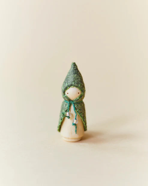 Wonderheart Mini Green Wooden Gnome