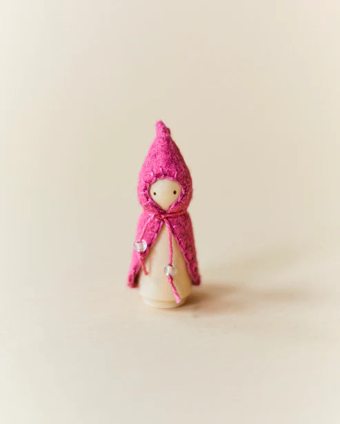 Wonderheart Mini Pink Wooden Gnome