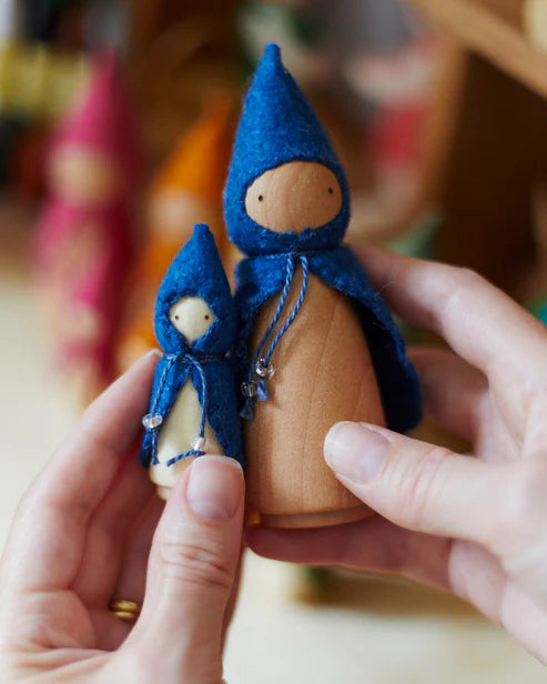 Wonderheart Mini Blue Wooden Gnome
