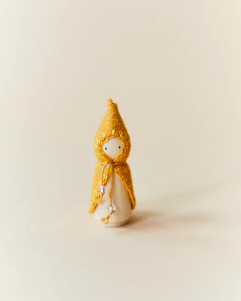 Wonderheart Mini Yellow Wooden Gnome