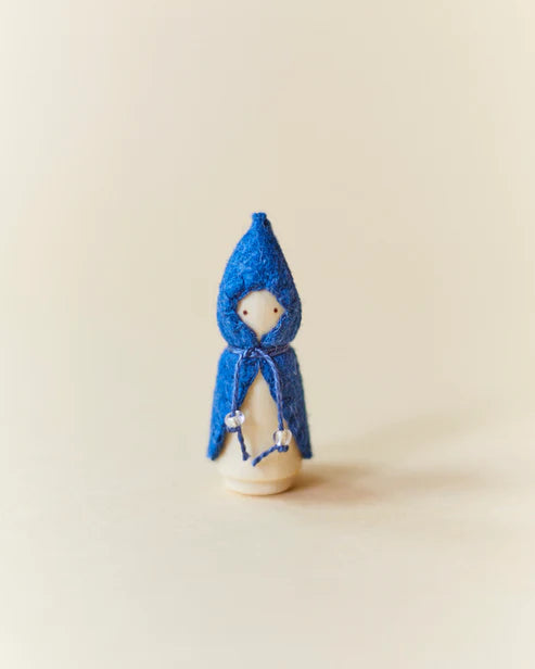 Wonderheart Mini Blue Wooden Gnome