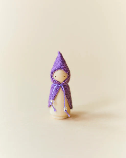 Wonderheart Mini Purple Wooden Gnome