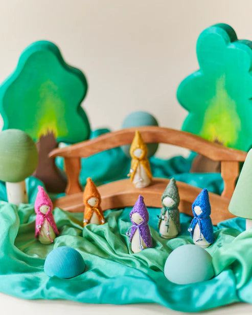 Wonderheart Mini Orange Wooden Gnome