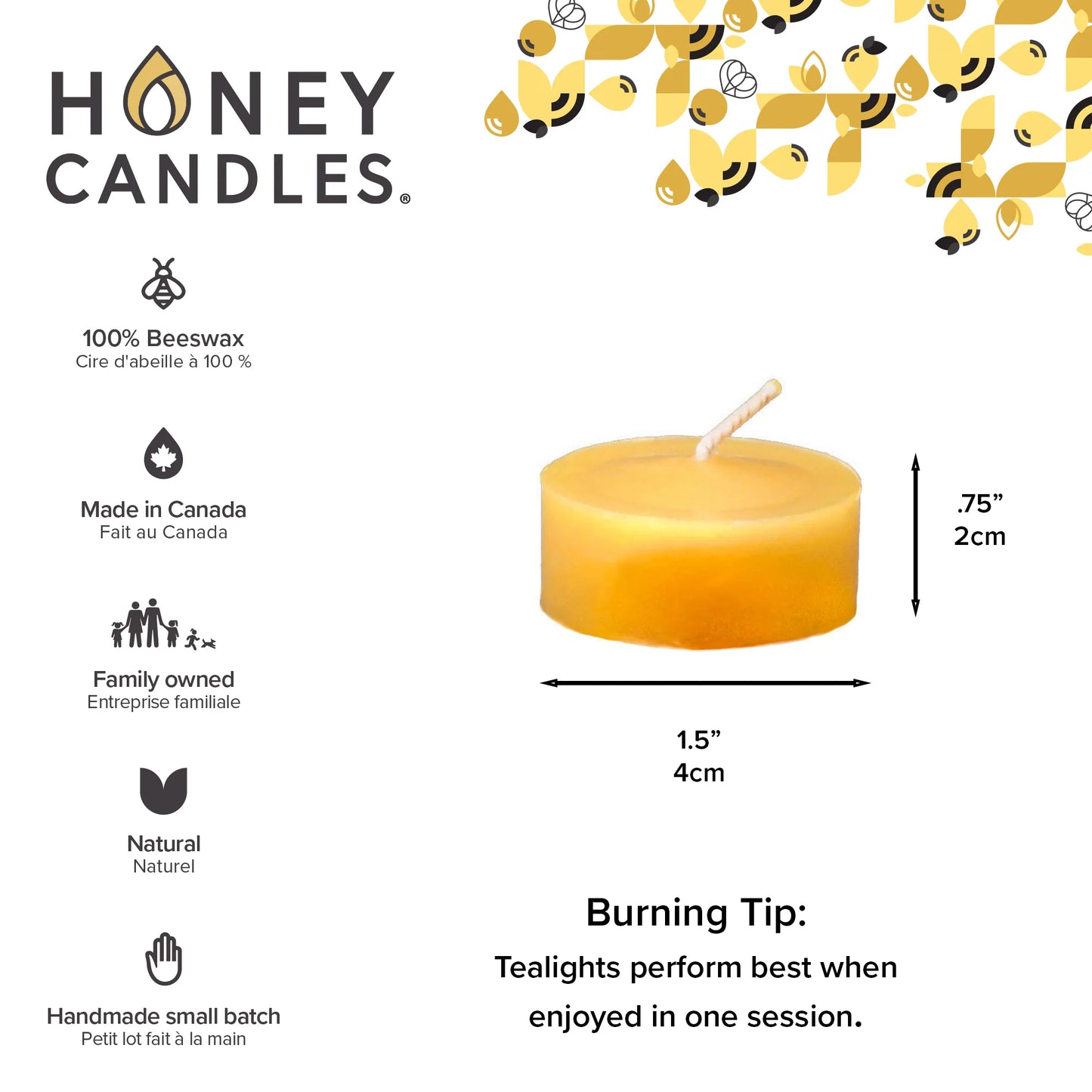 Natural Beeswax Tealight Candle