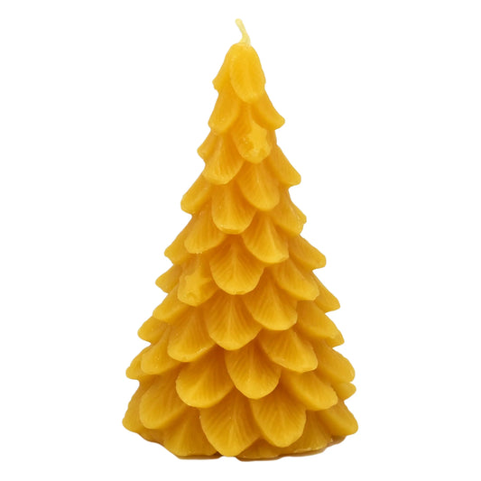 Natural Beeswax Yule Tree Candle