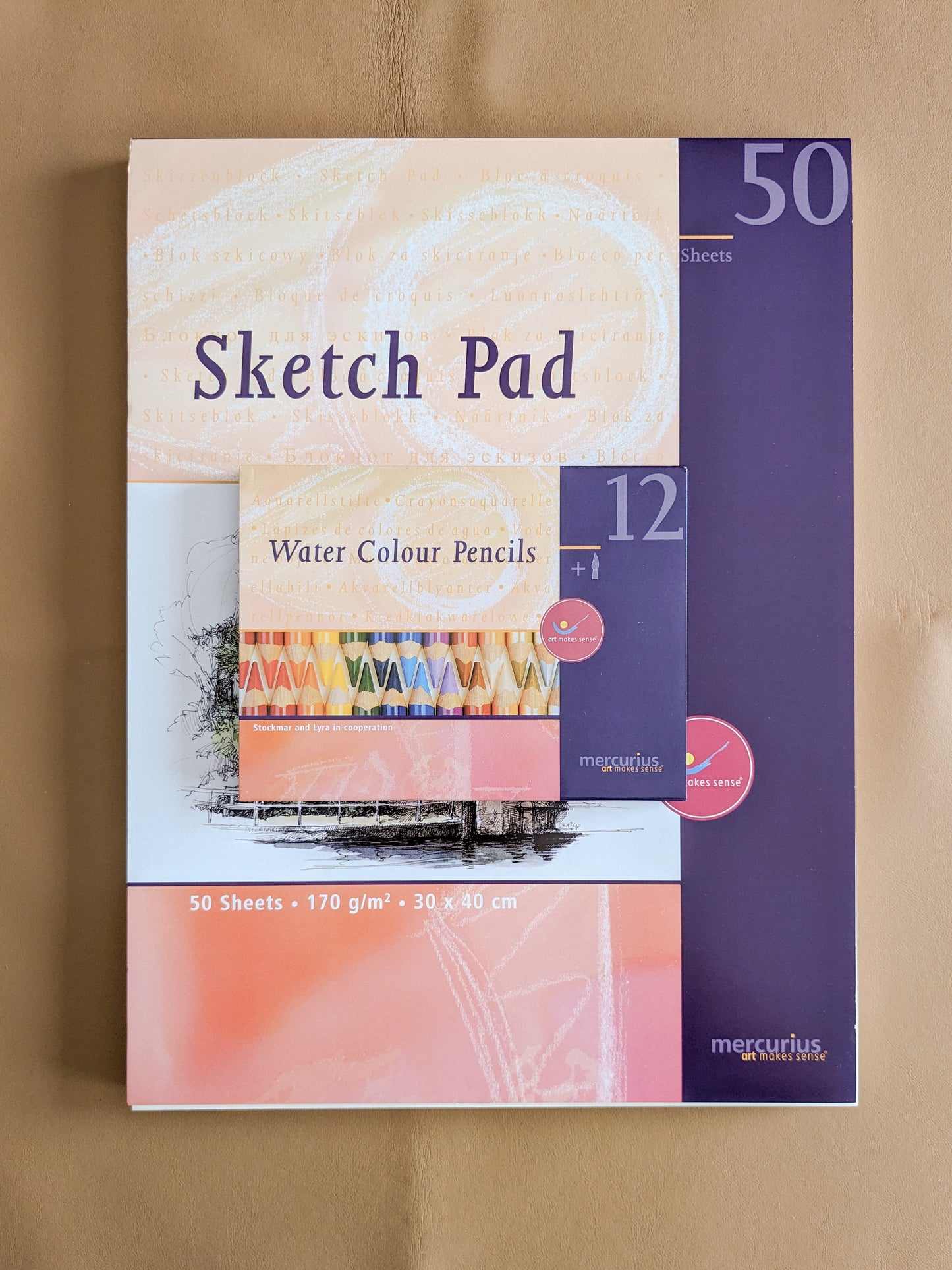 Mercurius Sketching Pad 30x40cm 50 Sheets - 170 gsm