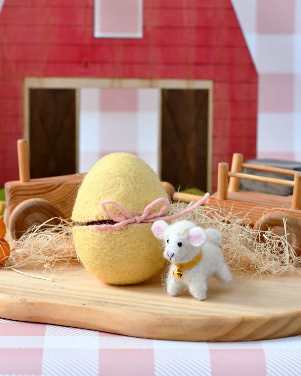 Felt Surprise Egg with Lamb Inside