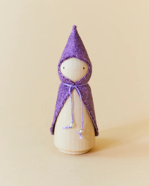 Wonderheart Purple Wooden Gnome