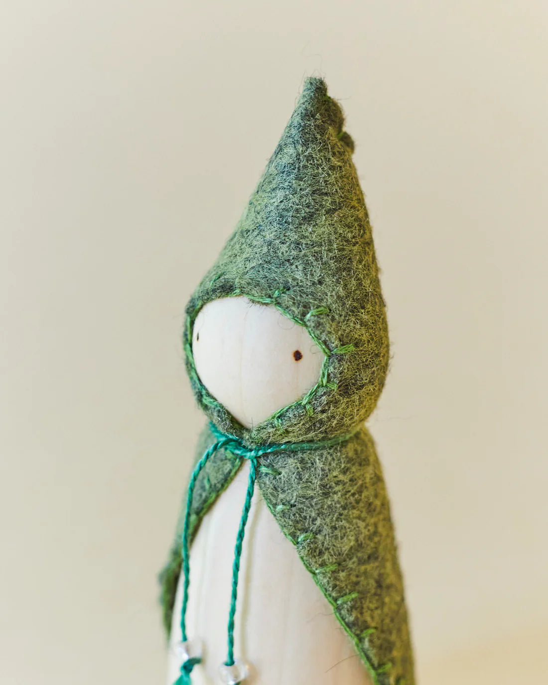 Wonderheart Green Wooden Gnome