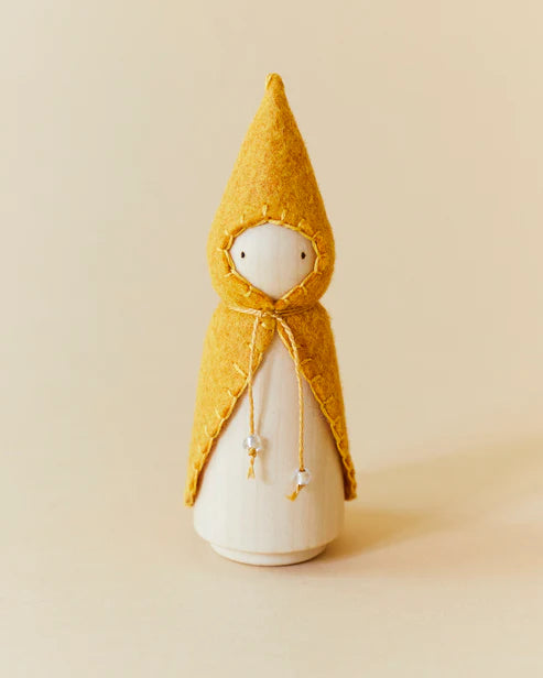 Wonderheart Yellow Wooden Gnome
