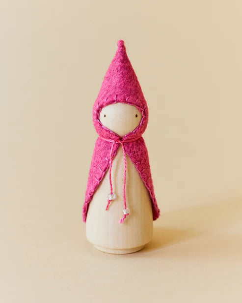 Wonderheart Pink Wooden Gnome
