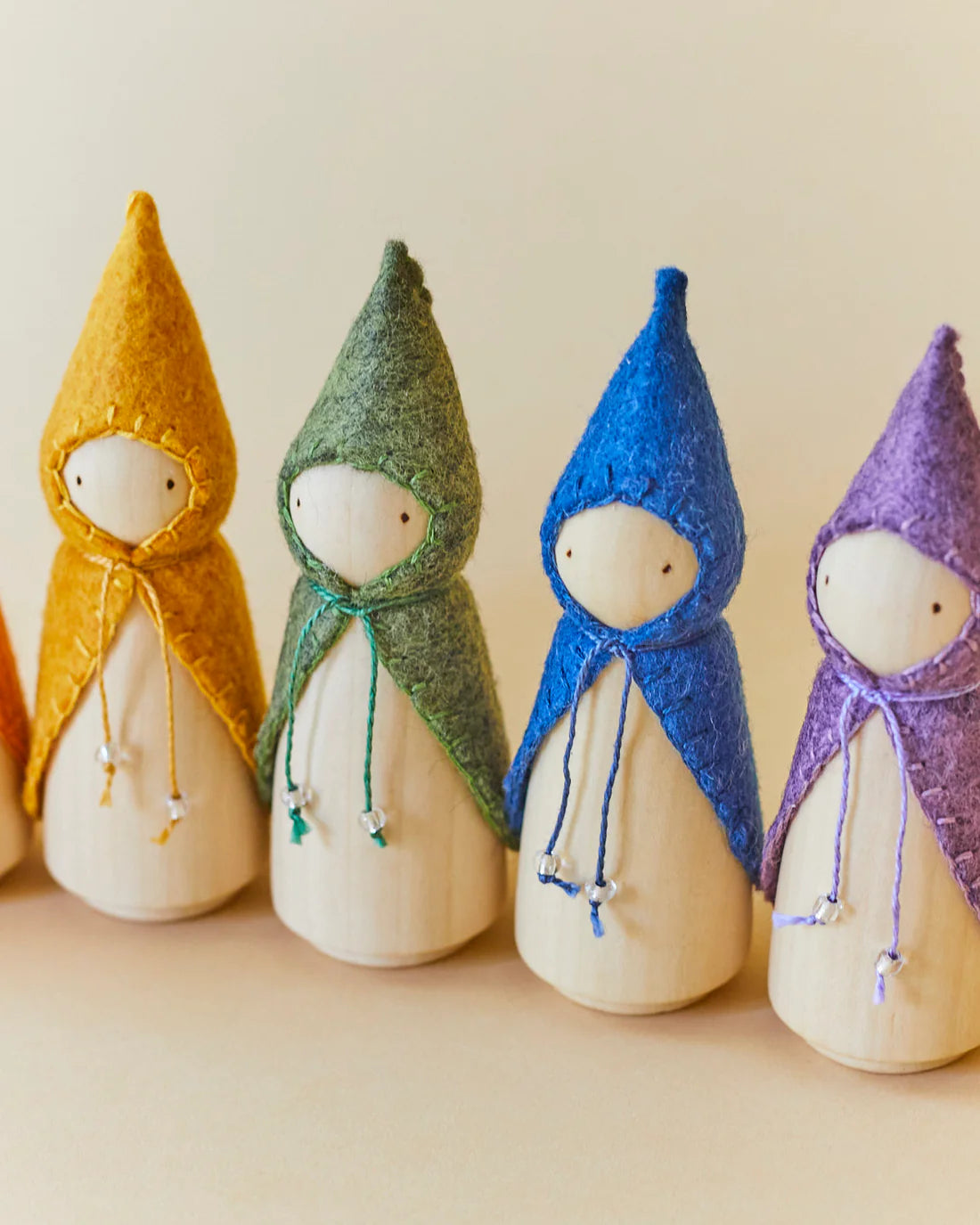 Wonderheart Purple Wooden Gnome