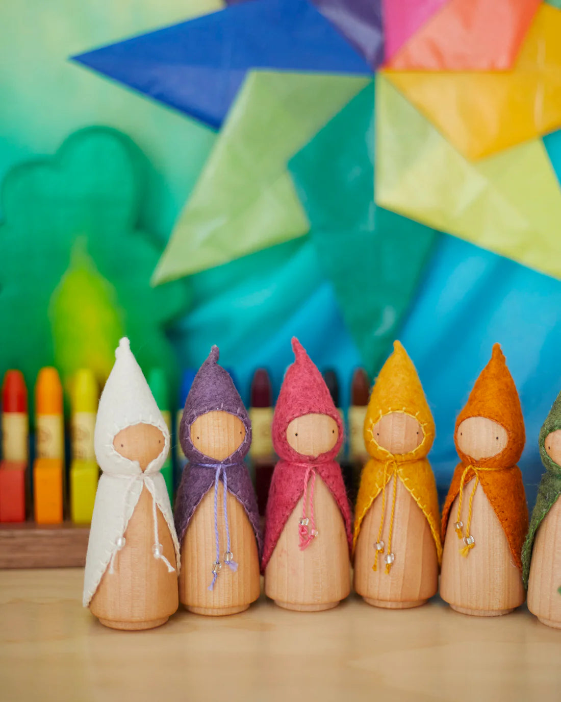 Wonderheart Colours of the Week Wooden Gnome Set
