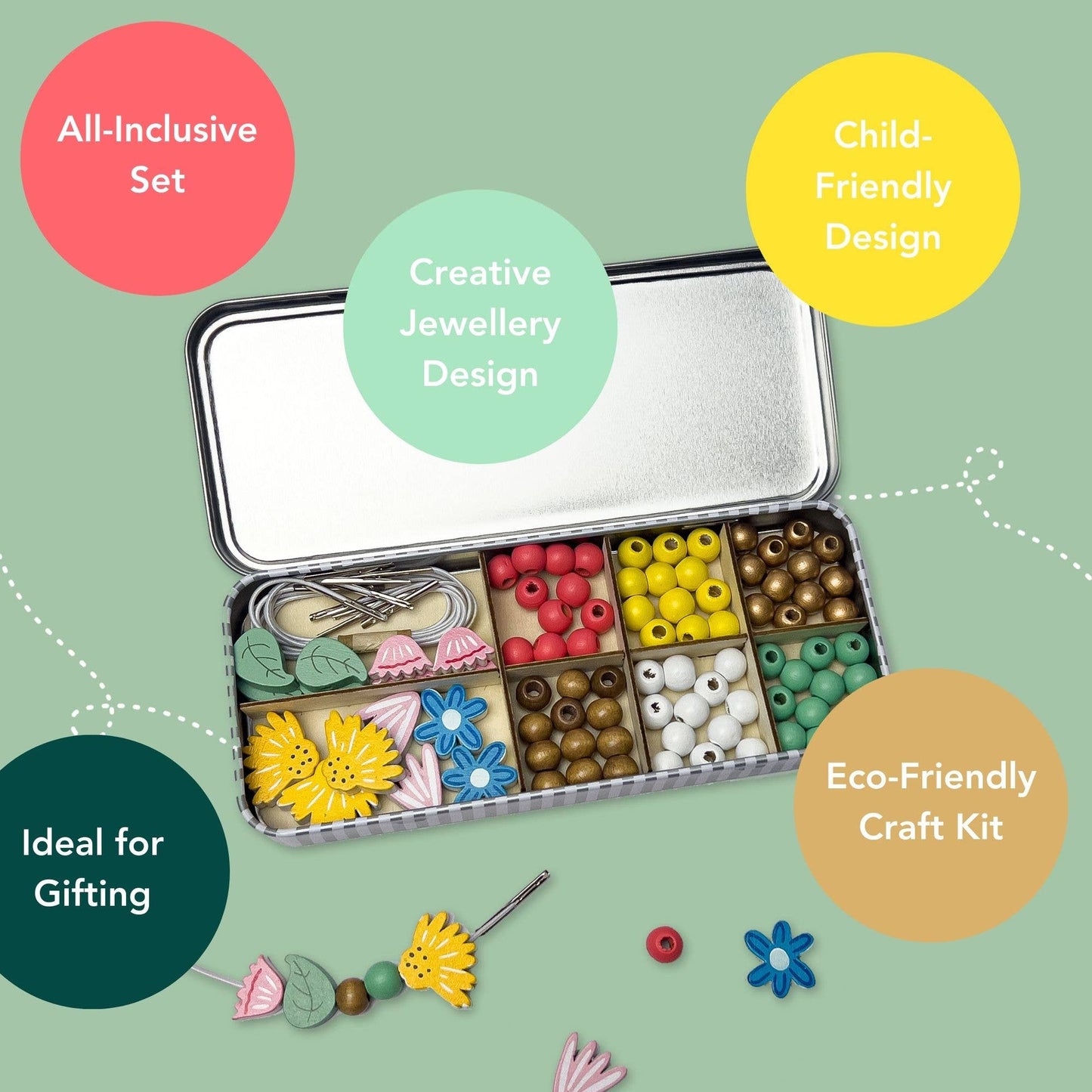 Wildflower Bracelet Bead Kit (Makes 5 Bracelets)