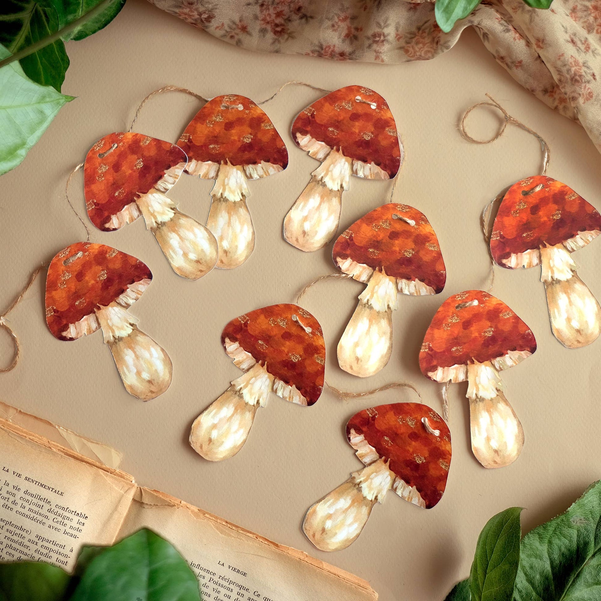 Red Mushroom Garland | DIY Garland Kit