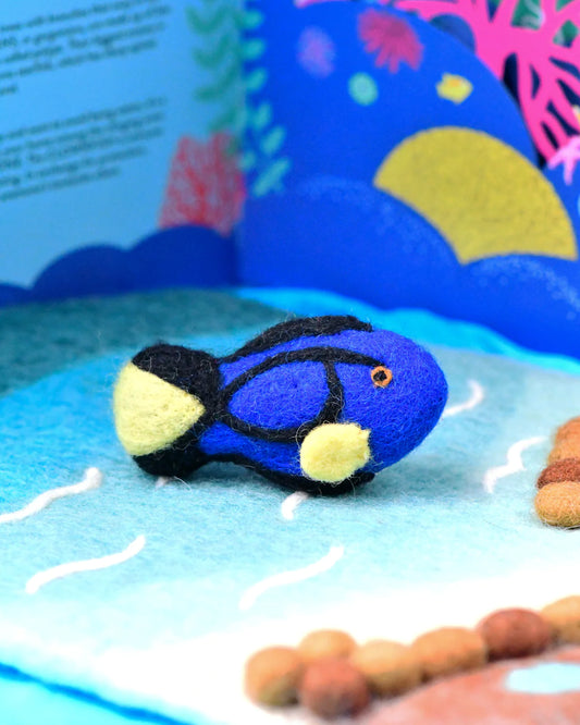 Tara Treasures Felt Blue Tang Fish Toy (Coral Reef Fish)