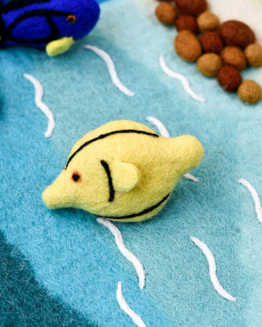 Tara Treasures Felt Yellow Tang Fish Toy (Coral Reef Fish)