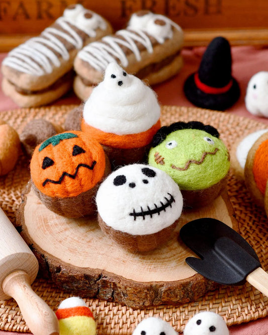 Felt Halloween Spooky Fun Cupcakes