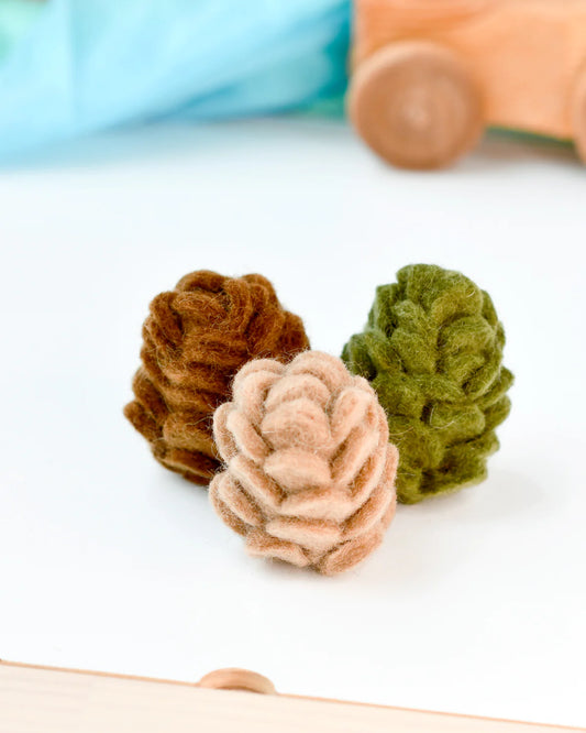 Felt Pinecones - Set of 3