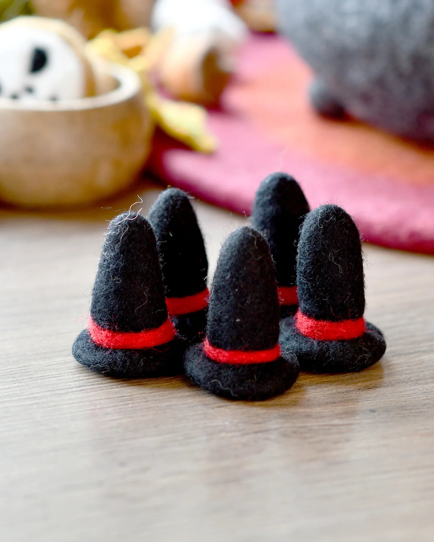 Tara Treasures Felt Witches Hat Loose Parts - 5 Hats