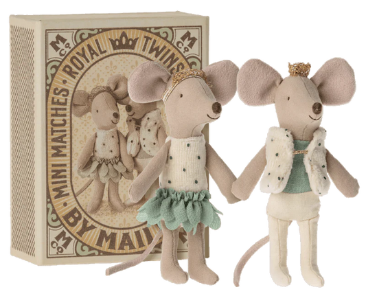 Maileg Royal twins mice, Little sister and brother in box