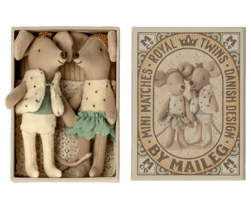 Maileg Royal twins mice, Little sister and brother in box