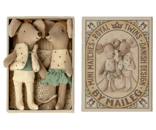 Maileg Royal twins mice, Little sister and brother in box