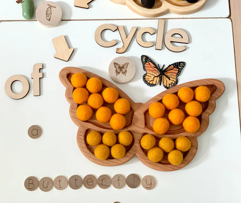 AW & Co Large Butterfly Tray  |  Cherry Wood