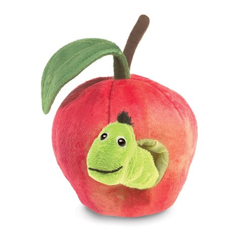 Folkmanis Puppets Worm in Apple Finger Puppet