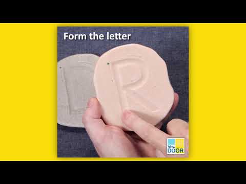 Yellow Door Feels-Write Uppercase Letter Stones