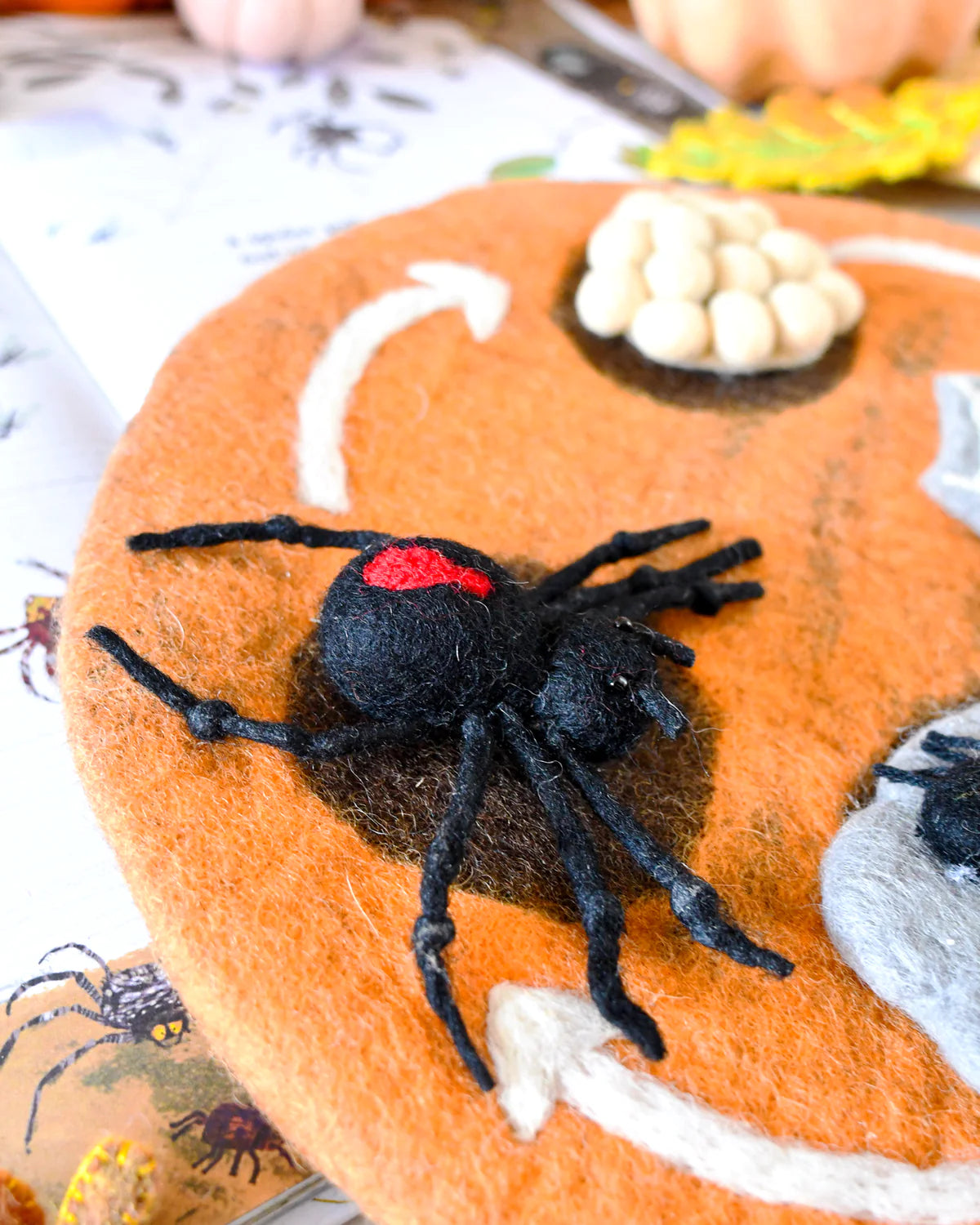 Tara Treasures Felt Lifecycle of Redback Spider (playmat sold separately)