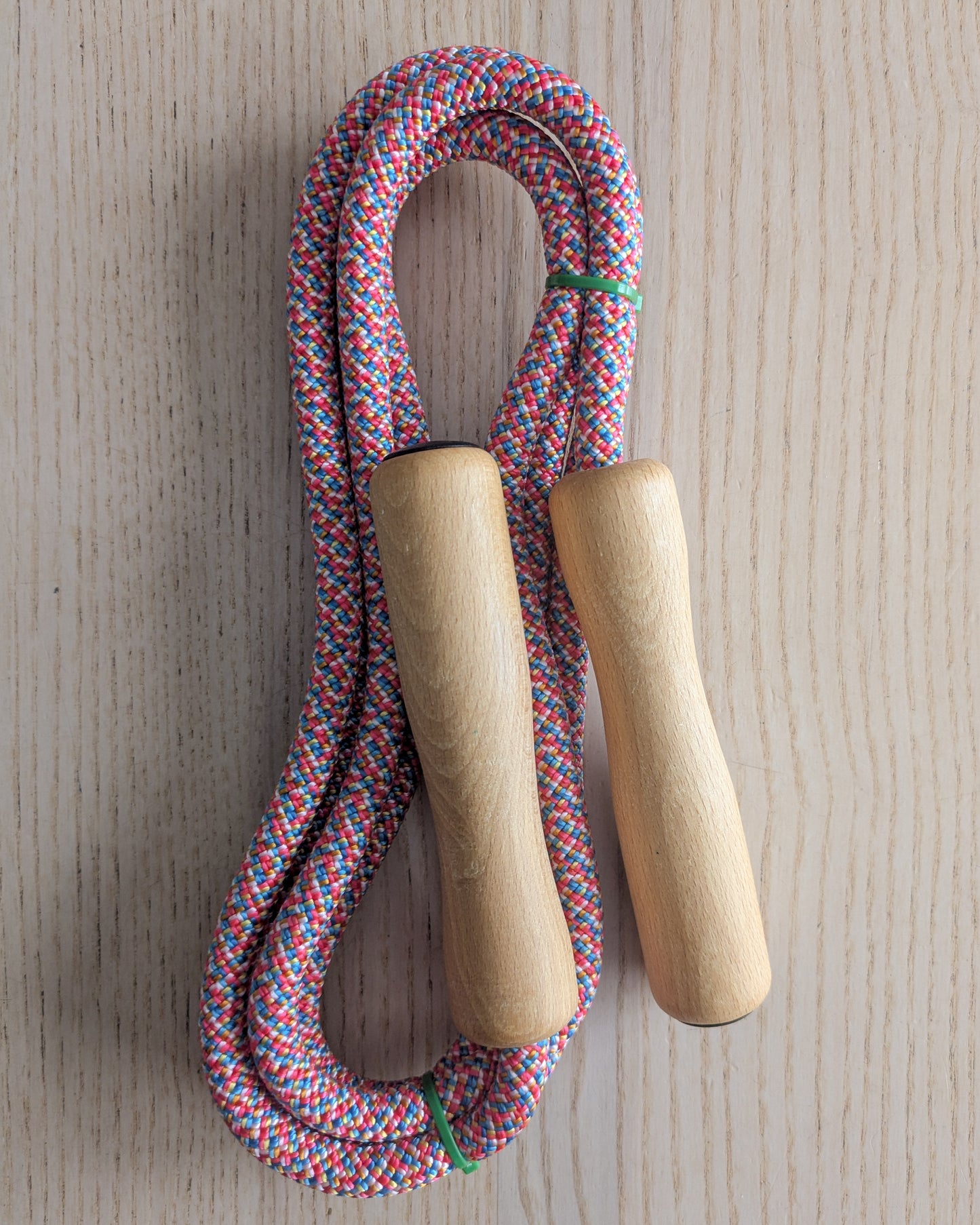 Skipping Rope Wooden Handles Multicolour