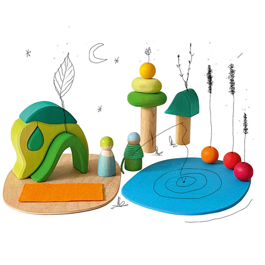 Grimm's Small World Play in the woods