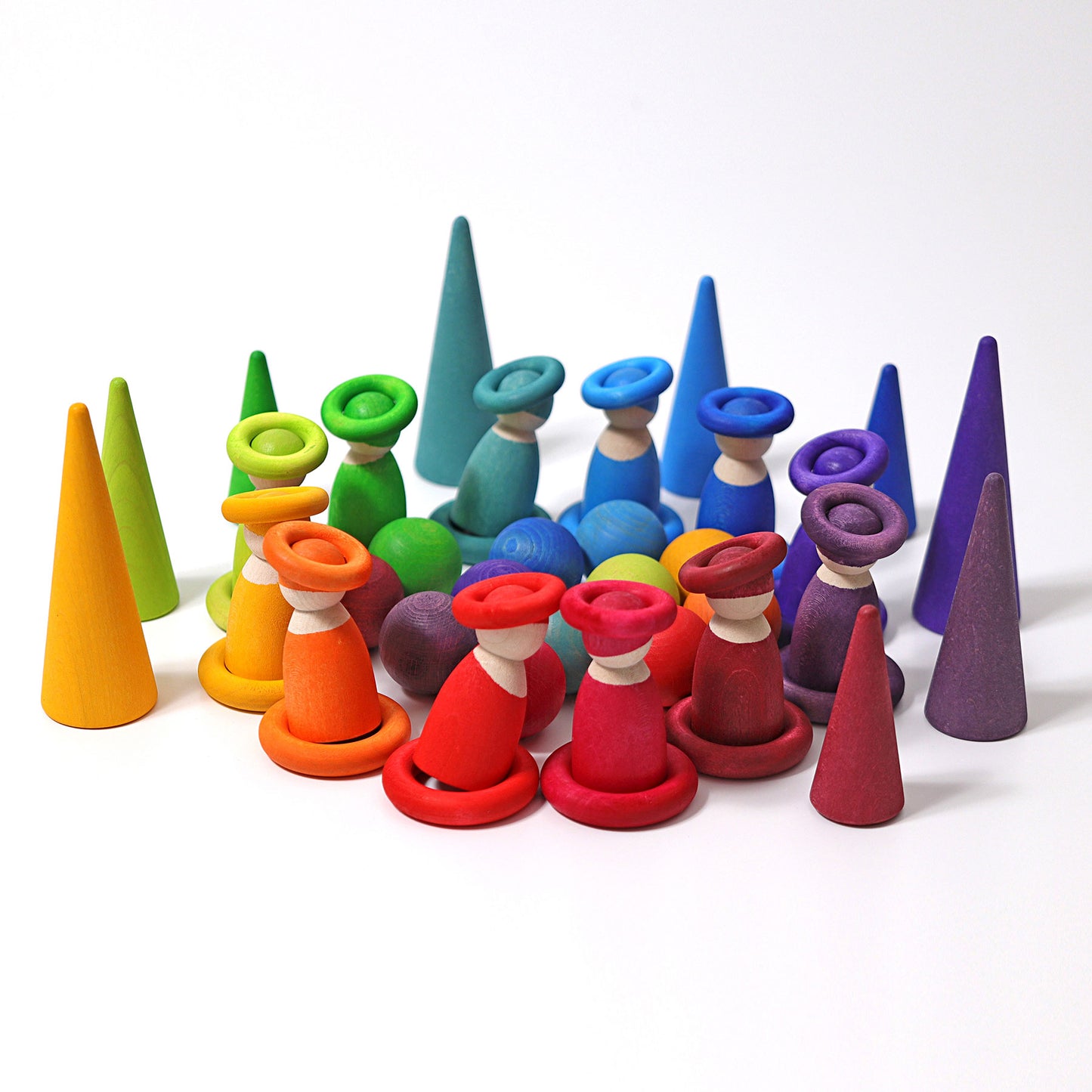 Grimm's Building Rings, Rainbow 24 pcs