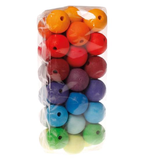 Grimm's Wooden Beads 36 pcs, 30 mm