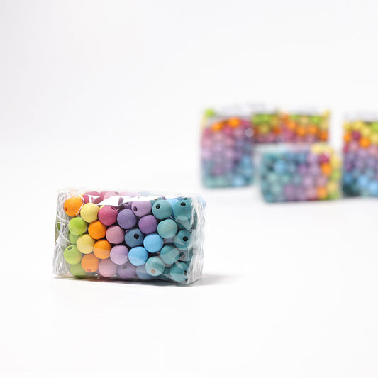 Grimm's Wooden Beads Pastel 120pcs, 12 mm