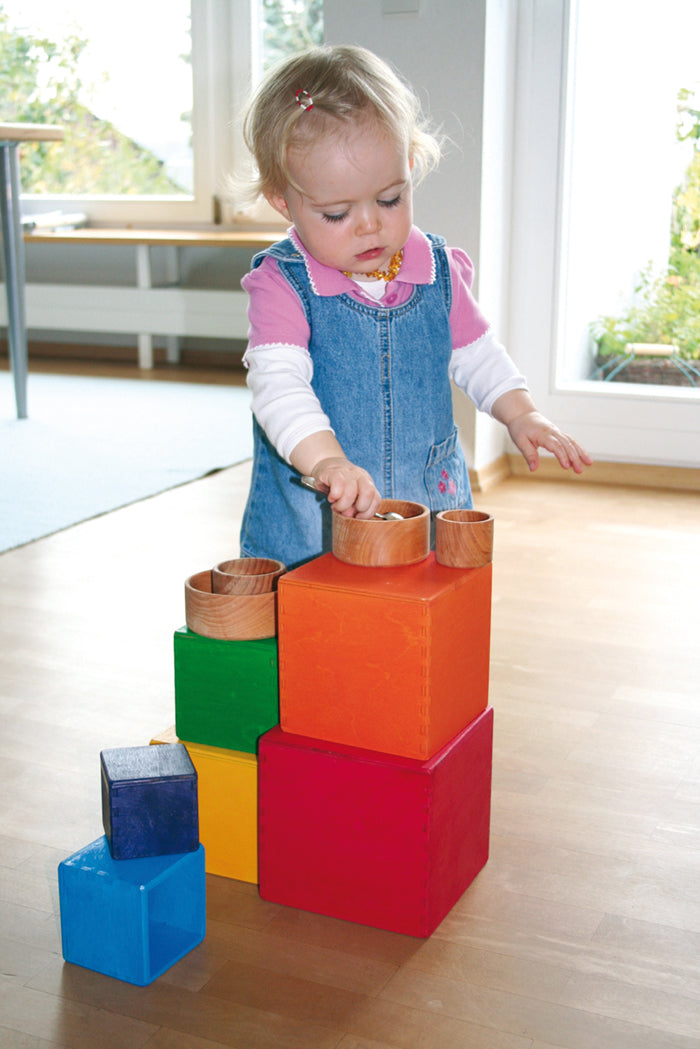 Grimm's Stacking Boxes Large, multi-coloured