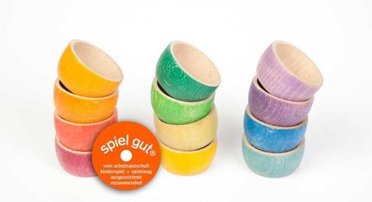Grapat Wood Coloured Bowls x 12